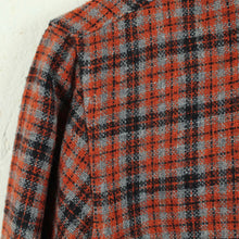 Laden Sie das Bild in den Galerie-Viewer, Vintage Flanellhemd Gr. M rot grau mehrfarbig kariert Hemd