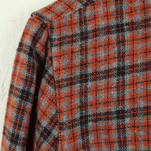 Vintage Flanellhemd Gr. M rot grau mehrfarbig kariert Hemd