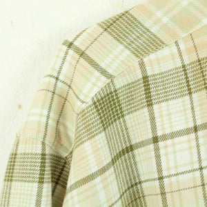 Vintage Flanellhemd Gr. XL beige grün kariert Hemd