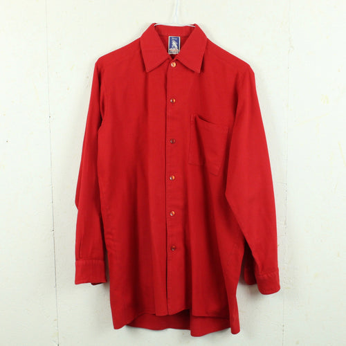 Vintage Flanellhemd Gr. S rot uni Hemd