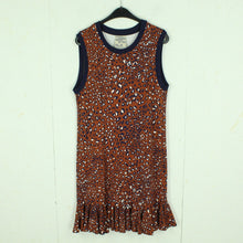 Laden Sie das Bild in den Galerie-Viewer, Second Hand BAUM UND PFERDGARTEN Kleid Gr. L braun blau Animalprint (*)