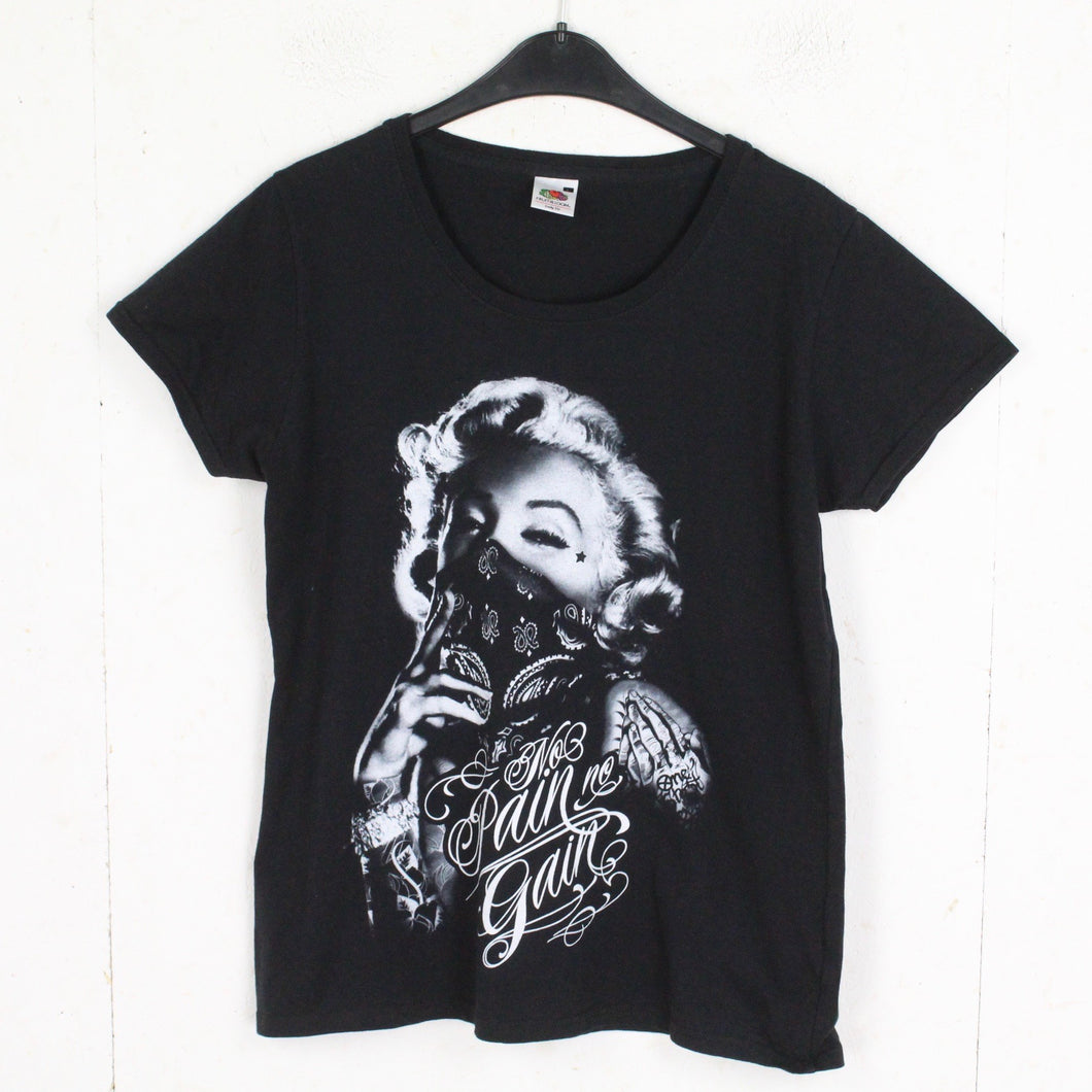 Vintage T-Shirt Gr. L schwarz mit Print 