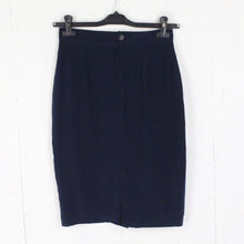 Laden Sie das Bild in den Galerie-Viewer, Vintage Rock Gr. S dunkelblau High Waist Rock
