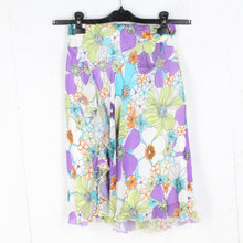 Laden Sie das Bild in den Galerie-Viewer, Vintage Rock Gr. XS bunt geblümt High Waist Rock 