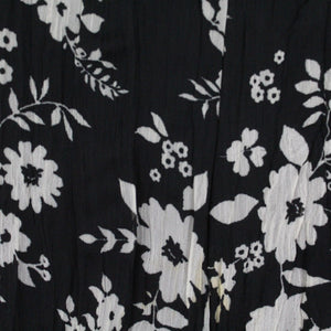 Vintage Rock Gr. S schwarz weiß gemustert Blumen High Waist Rock Blumenmuster