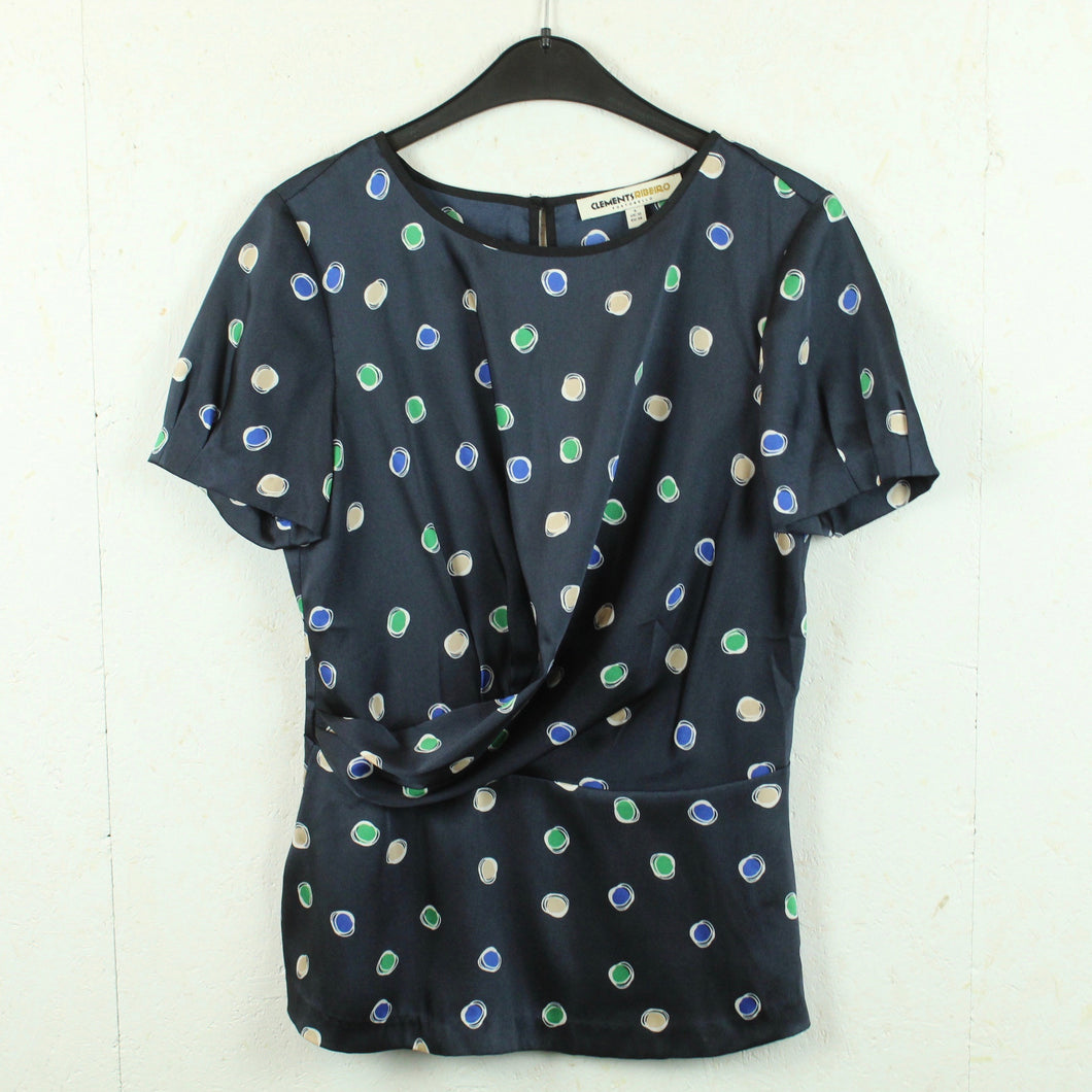 Second Hand CLEMENTS RIBEIRO Bluse Gr. 36 dunkelblau mehrfarbig  (*)