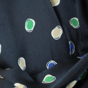 Second Hand CLEMENTS RIBEIRO Bluse Gr. 36 dunkelblau mehrfarbig  (*)