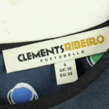 Laden Sie das Bild in den Galerie-Viewer, Second Hand CLEMENTS RIBEIRO Bluse Gr. 36 dunkelblau mehrfarbig  (*)