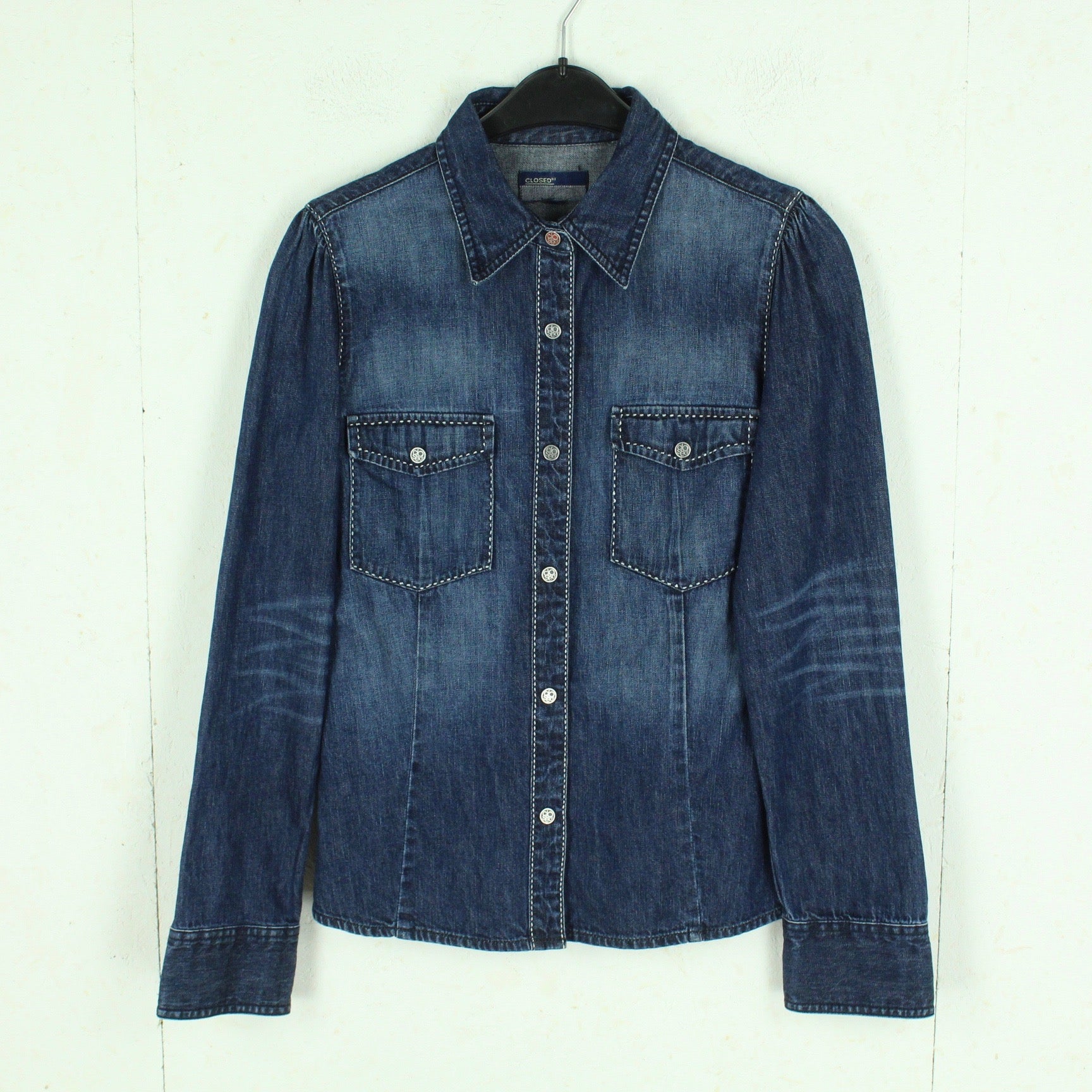 Second Hand CLOSED Jeanshemd Gr. M blau Hemd Denim (*)