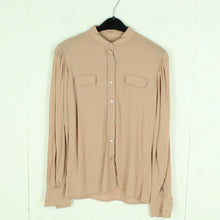 Laden Sie das Bild in den Galerie-Viewer, Second Hand VINTAGE 55 Bluse Gr. XS nude Langarmbluse (*)