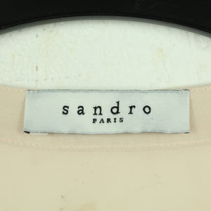 Second Hand SANDRO PARIS Longsleeve Gr. 34 rosa mit Leinen (*)