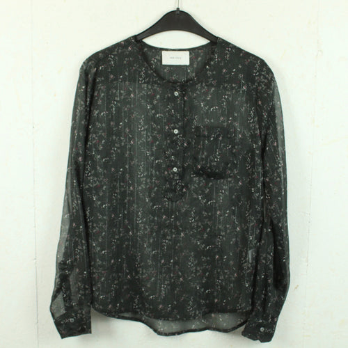 Second Hand NEO NOIR Bluse Gr. M grau mehrfarbig gemustert (*)