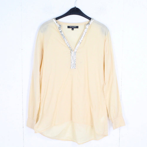 Second Hand ILSE JACOBSEN Bluse Gr. 36 apricot Pailletten (*)