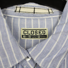 Laden Sie das Bild in den Galerie-Viewer, Second Hand CLOSED Hemd Gr. M blau weiß gestreift Hemdbluse  (*)