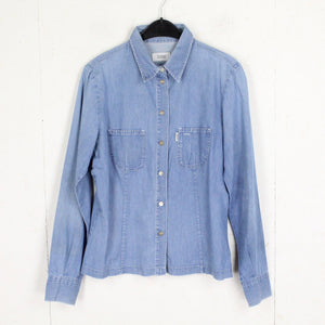 Second Hand CLOSED Bluse Gr. XL hellblau Jeansbluse (*)
