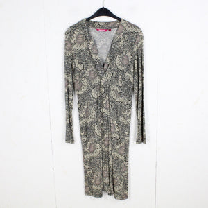 Second Hand INDISKA Kleid Gr. L mehrfarbig gemustert Langarmkleid  (*)