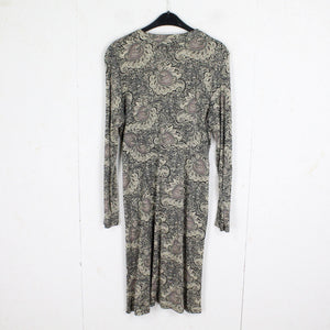 Second Hand INDISKA Kleid Gr. L mehrfarbig gemustert Langarmkleid  (*)