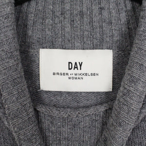 Second Hand DAY BIRGER ET MIKKELSEN Kleid mit Wolle Gr. S grau Pulloverkleid Strick (*)