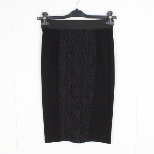 Second Hand BY MALENE BIRGER Rock Gr. S schwarz Spitze mit Wolle (*)