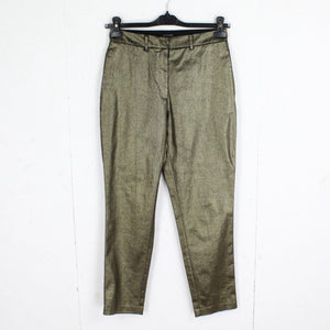 Second Hand ALL SAINTS Hose Gr. 38 schwarz gold metallic Stoffhose (*)
