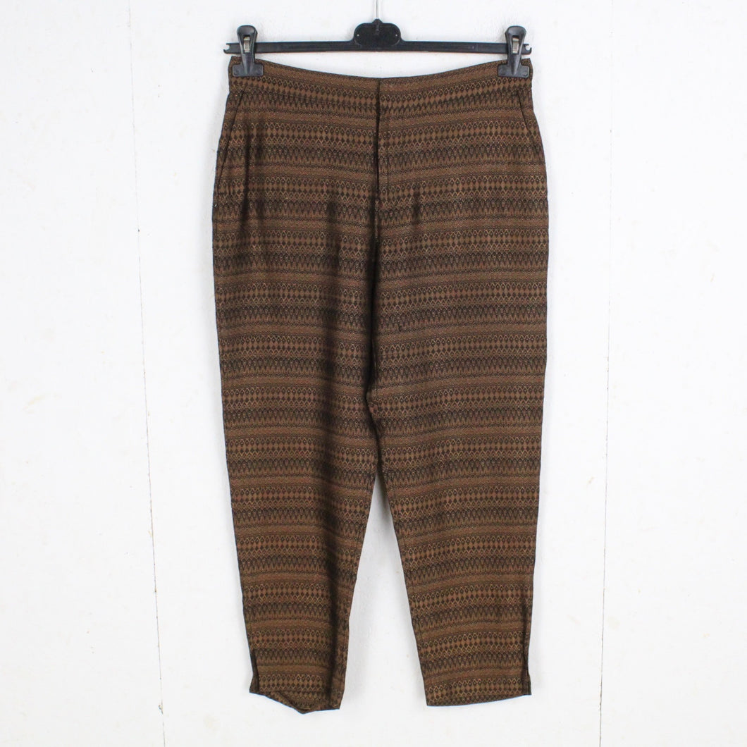 Second Hand & OTHER STORIES Hose Gr. 36 schwarz bronze metallic gemustert Stoffhose (*)