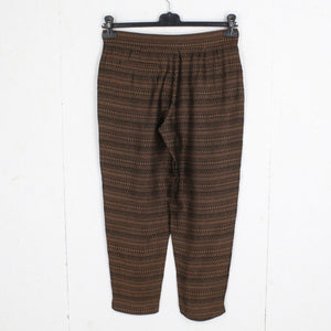 Second Hand & OTHER STORIES Hose Gr. 36 schwarz bronze metallic gemustert Stoffhose (*)