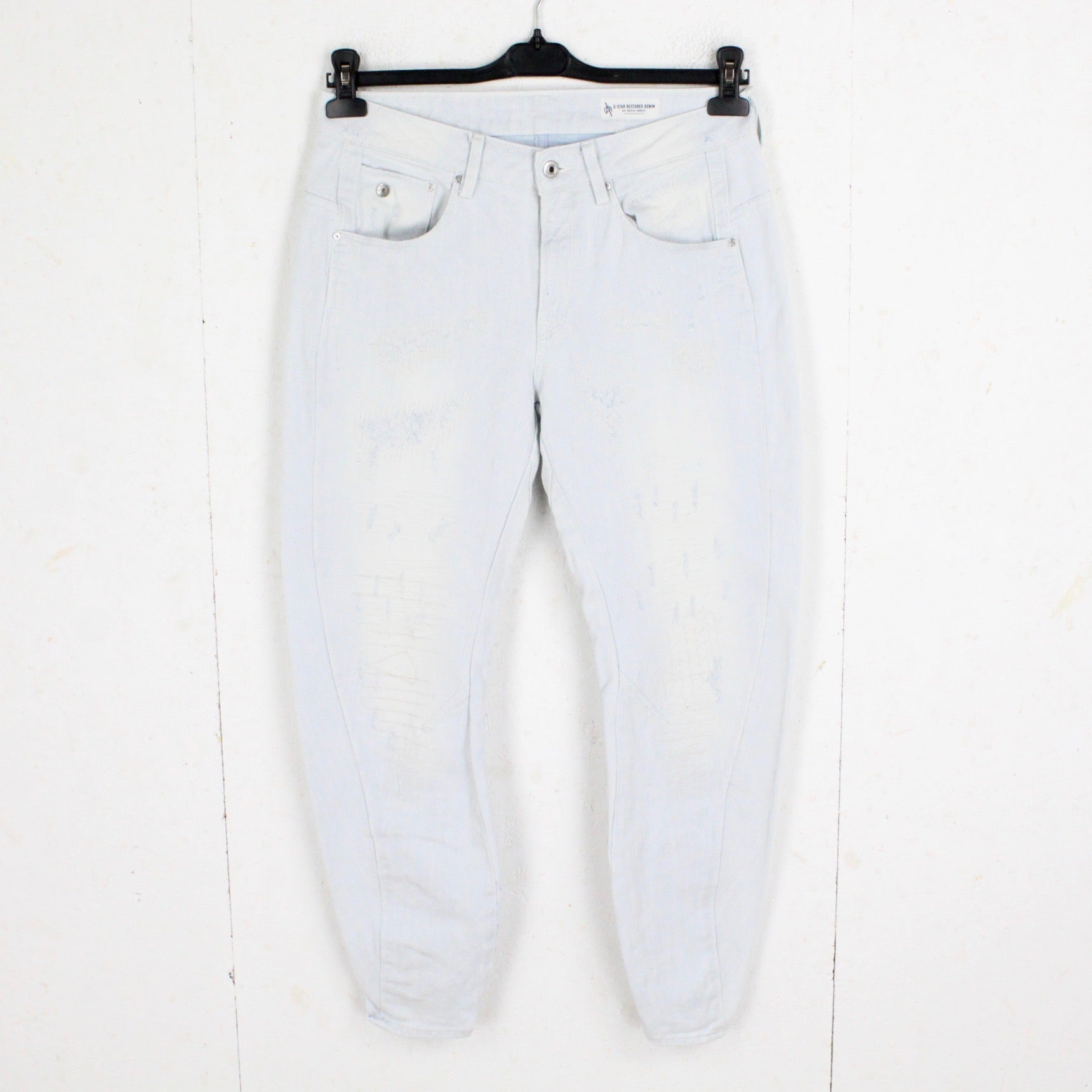  Second Hand G-STAR Jeans Gr. 28/32 hellblau Mod. ARC 3D Mid Boyfriend 7/8 (*)