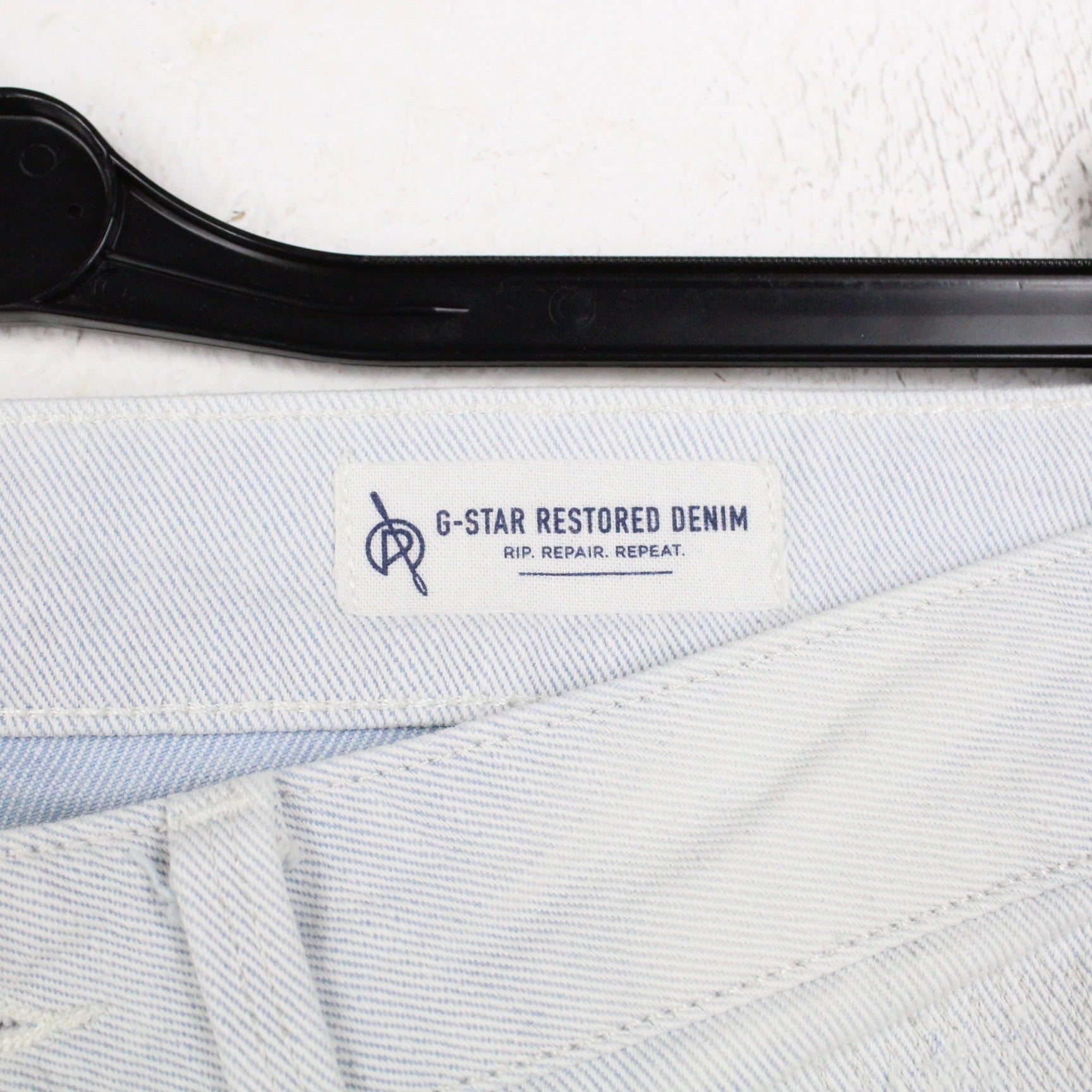 Second Hand G-STAR Jeans Gr. 28/32 hellblau Mod. ARC 3D Mid Boyfriend 7/8 (*)