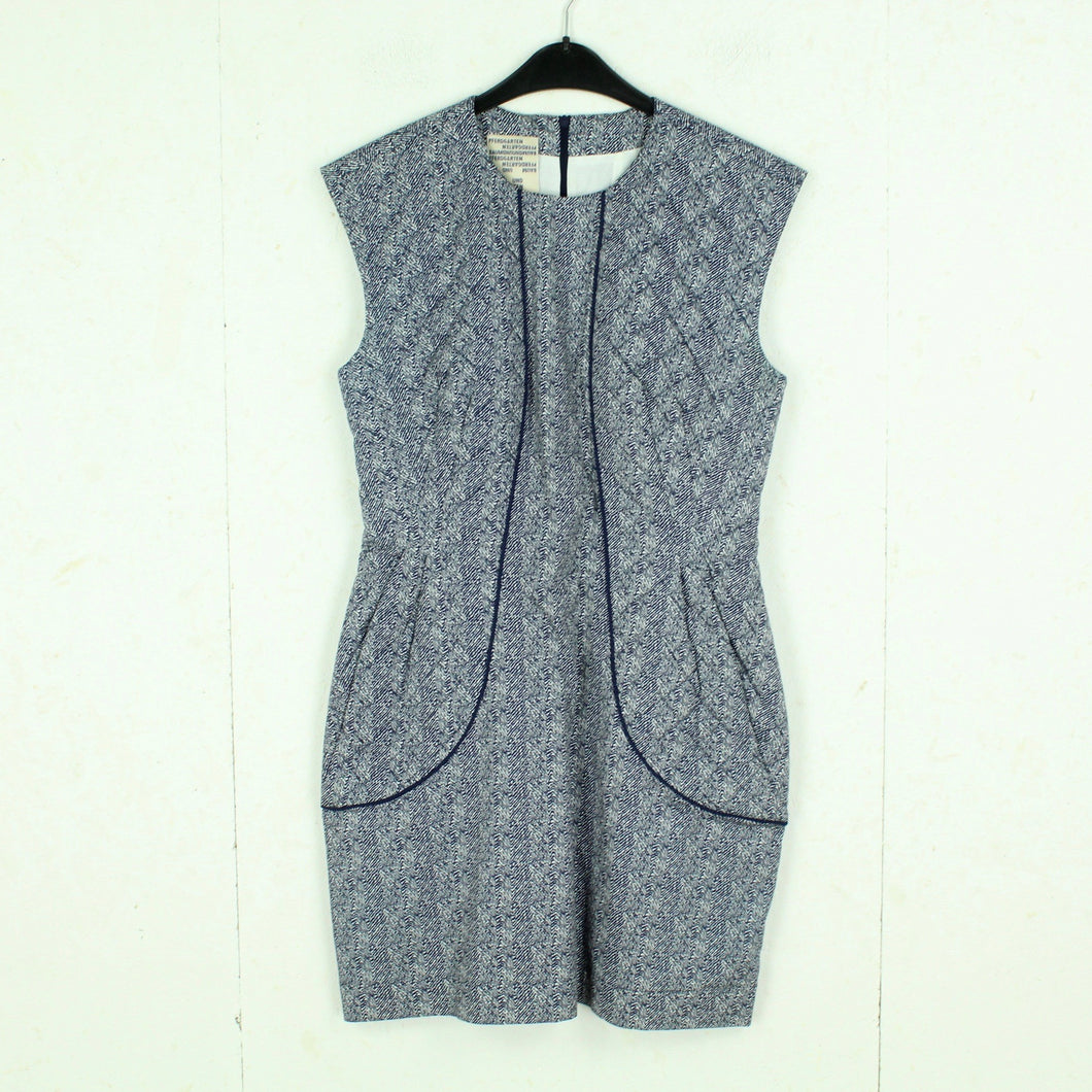 Second Hand BAUM UND PFERDGARTEN Kleid Gr. 38 blau weiß gemustert (*)
