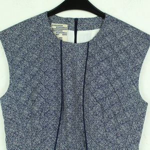 Second Hand BAUM UND PFERDGARTEN Kleid Gr. 38 blau weiß gemustert (*)