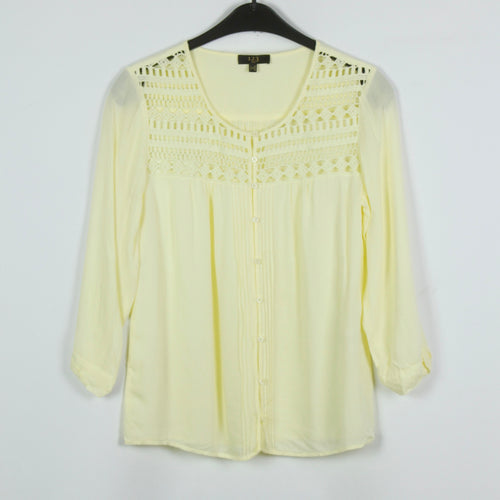 Second Hand 123 UN DEUX TROIS Bluse Gr. 34 gelb 3/4-Arm (*)