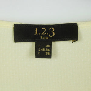 Second Hand 123 UN DEUX TROIS Bluse Gr. 34 gelb 3/4-Arm (*)