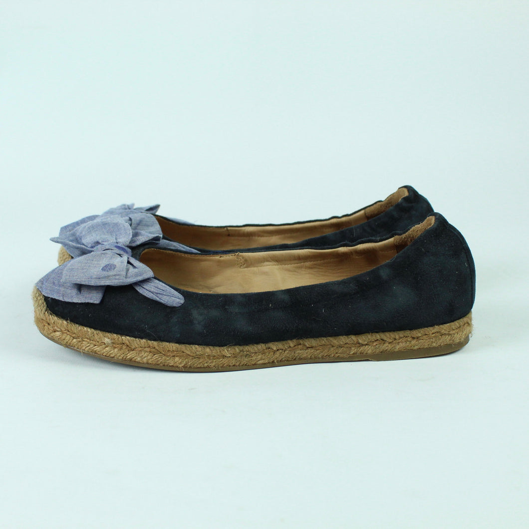 Second Hand L'AUTRE CHOSE Ballerina Gr. 39 blau Wildleder (*)