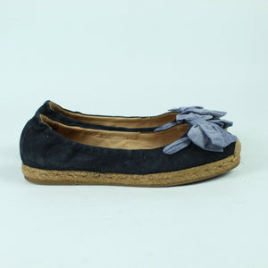 Second Hand L'AUTRE CHOSE Ballerina Gr. 39 blau Wildleder (*)