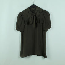 Laden Sie das Bild in den Galerie-Viewer, Second Hand UTERQUE Seidenbluse Gr. 36 dunkelgrün Bluse (*)