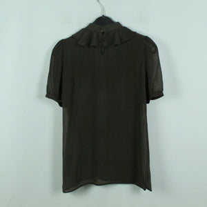 Second Hand UTERQUE Seidenbluse Gr. 36 dunkelgrün Bluse (*)
