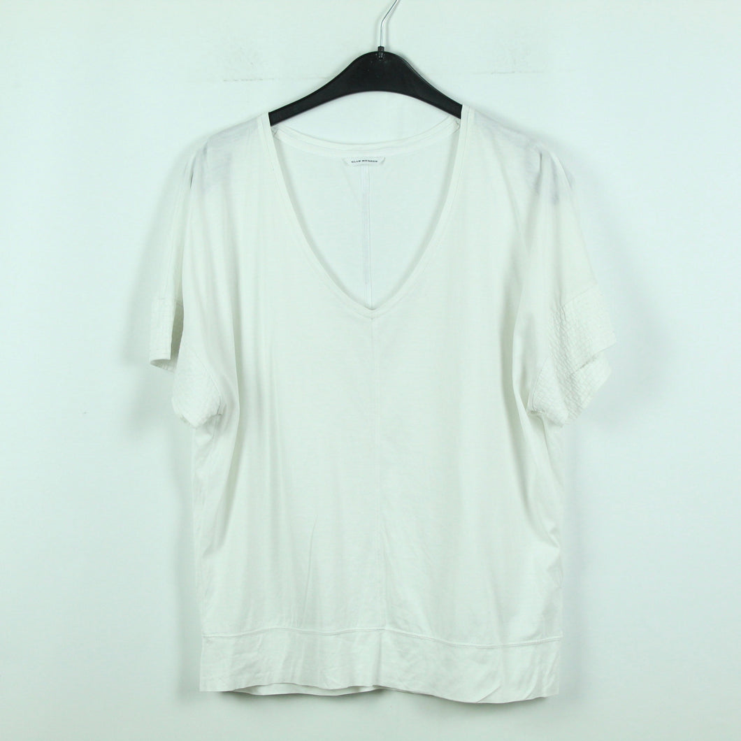 Second Hand CLUB MONACO T-Shirt Gr. M weiß Basic Shirt (*)
