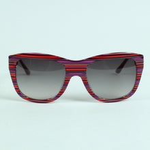 Laden Sie das Bild in den Galerie-Viewer, Second Hand MISSONI Sonnenbrille pink mehrfarbig gestreift (*)