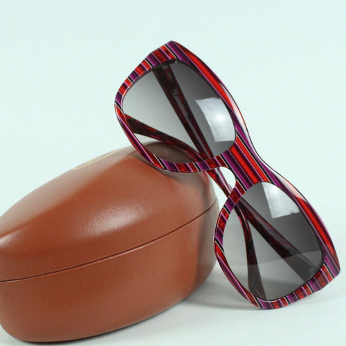 Second Hand MISSONI Sonnenbrille pink mehrfarbig gestreift (*)