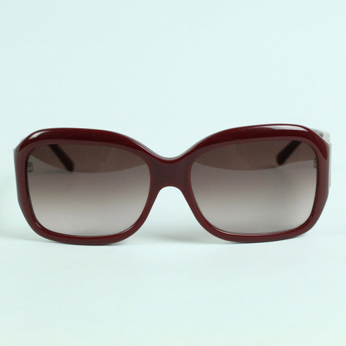 Second Hand ETRO Designer Sonnenbrille dunkelrot gemustert (*)