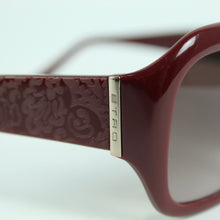 Laden Sie das Bild in den Galerie-Viewer, Second Hand ETRO Designer Sonnenbrille dunkelrot gemustert (*)