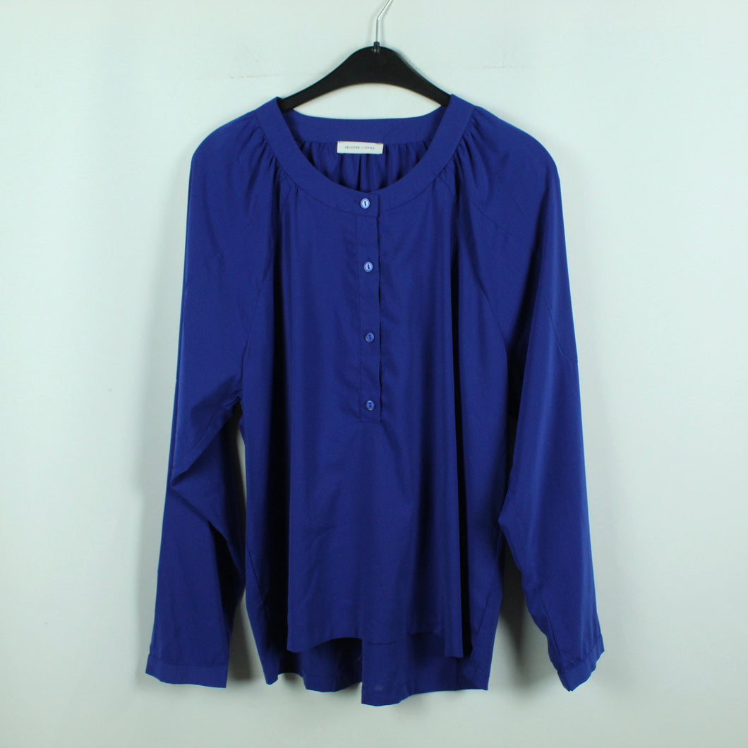 Second Hand Selected Femme Bluse Gr. 42 blau Langarmbluse (*)