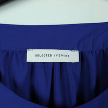 Laden Sie das Bild in den Galerie-Viewer, Second Hand SELECTED FEMME Bluse Gr. 42 blau Langarmbluse (*)