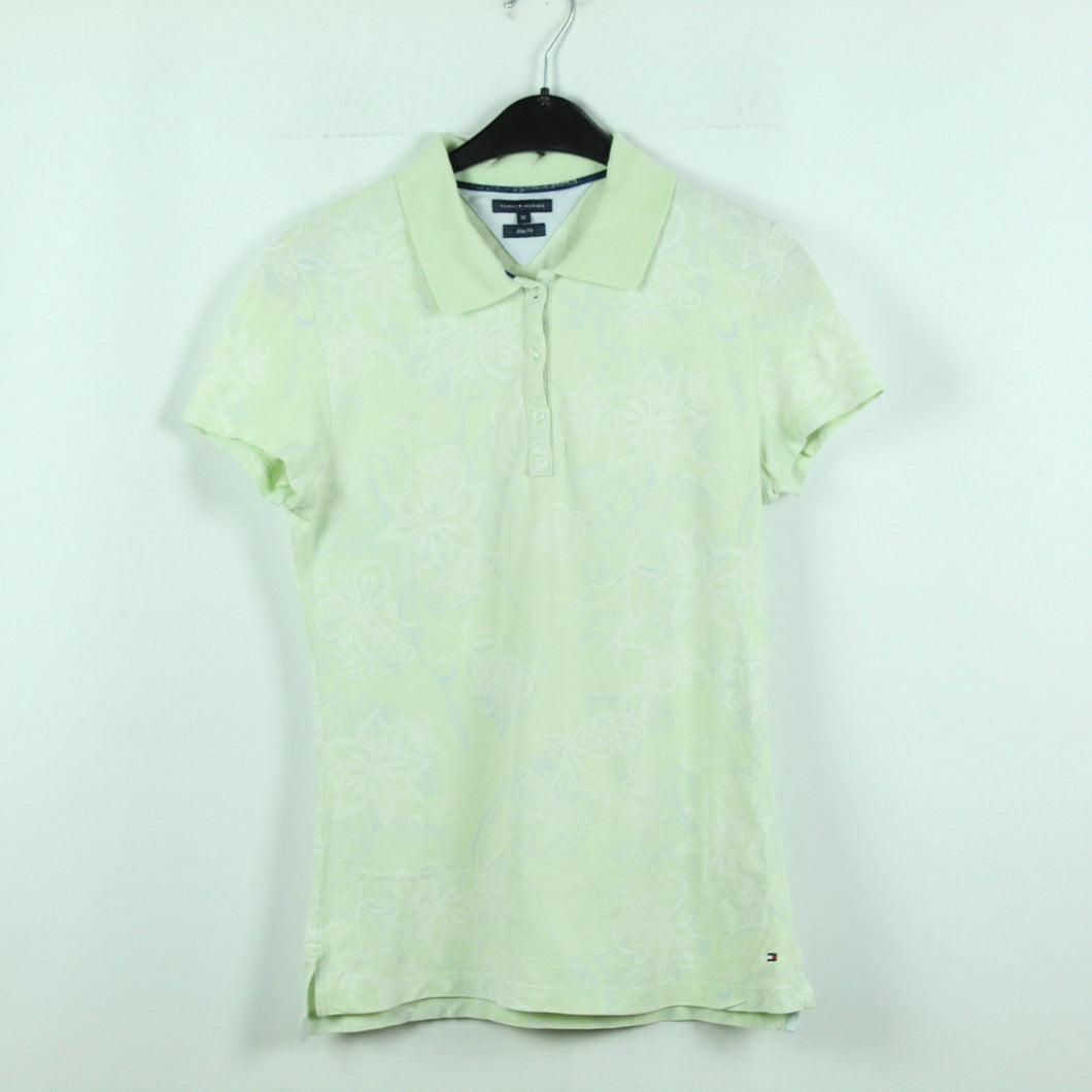 Second Hand TOMMY HILFIGER Poloshirt Gr. M grün gemustert (*)