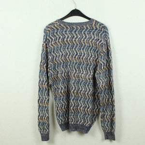 Vintage Pullover Gr. M blau mehrfarbig V-Neck