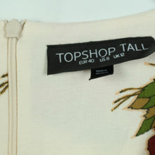Laden Sie das Bild in den Galerie-Viewer, Second Hand TOPSHOP Kleid Gr. 40 beige mehrfarbig geblümt (*)