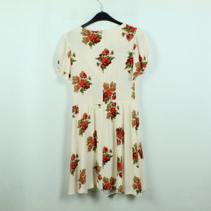 Second Hand TOPSHOP Kleid Gr. 40 beige mehrfarbig geblümt (*)