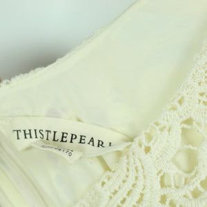 Second Hand THISTLE PEARL Spitzenkleid Gr. M creme Spitze Kleid (*)