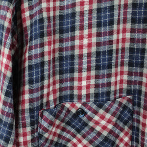 Vintage Flanellhemd Gr. L blau rot kariert Hemd Lumberjack