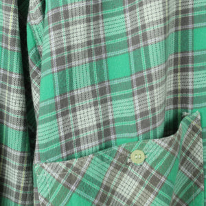 Vintage Flanellhemd Gr. M grün grau mehrfarbig kariert